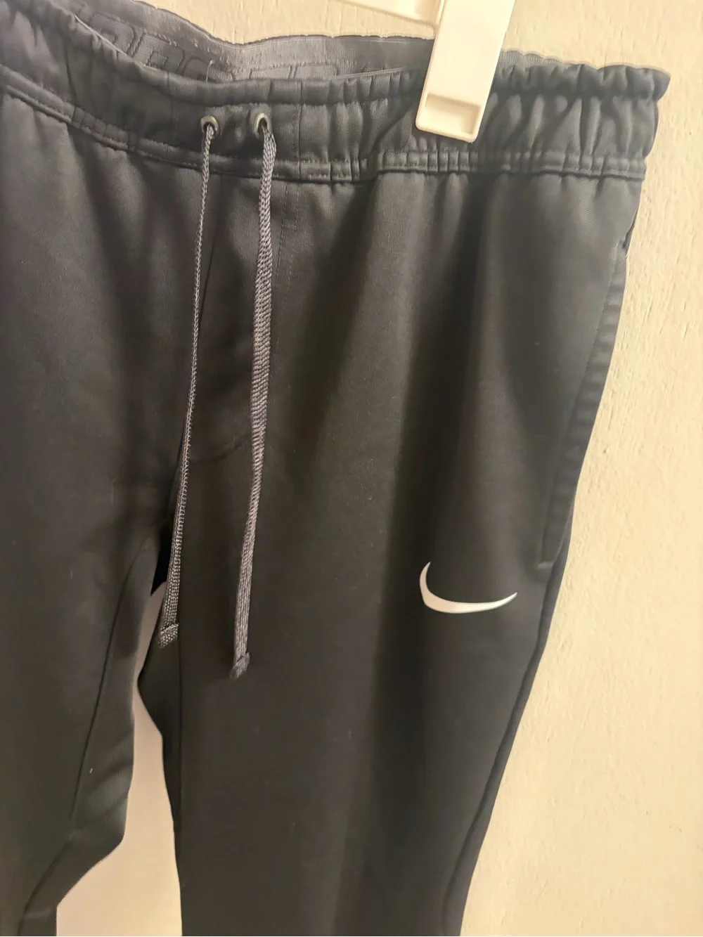 Nike Therma-Fit Black Sweatpants Joggers with White Swoosh